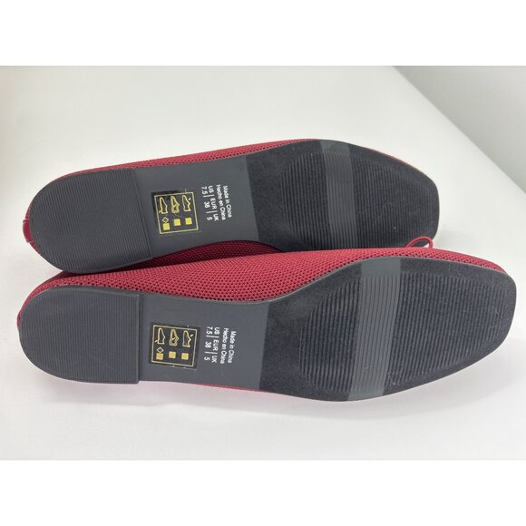 41 Hawthorn Textile Stretch Bow Ballet Flat Shoe Burgundy Red Size 7.5 NWOB - Picture 6 of 7